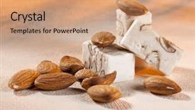  Presentation with belgium - Colorful PPT theme enhanced with belgim christmas - blocks of soft turron nougat backdrop and a  colored foreground