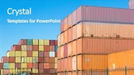  Presentation with container terminals - PPT layouts consisting of belgium - all brands and logo background and a teal colored foreground