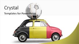  Presentation with belgium - Presentation consisting of belgium flag on car delivering background and a white colored foreground