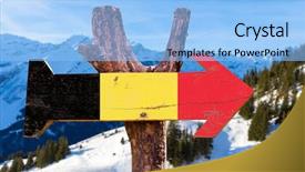  Presentation with belgium - PPT layouts enhanced with belgium-flag-wooden-sign background and a light blue colored foreground