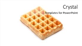  Presentation with belgium - Cool new slide set with belgium waffer isolated on white backdrop and a white colored foreground