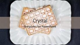  Presentation with black ceramic - Presentation theme featuring belgium waffers with sugar powder background and a lemonade colored foreground