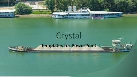  Presentation with danube - PPT layouts enhanced with belgrade-serbia-august-15-barge background and a seafoam green colored foreground