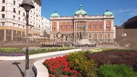  Presentation with equestrian - Cool new PPT theme with belgrade-serbia-july-21-2018 backdrop and a coral colored foreground