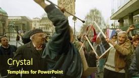  Presentation with nato - Slides with belgrade-yugoslavia-29-march-1999 background and a tawny brown colored foreground