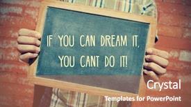  Presentation with dream - Presentation design with belief - closeup of a young caucasian background and a coral colored foreground