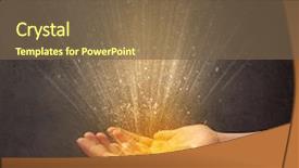  Presentation with light - Cool new PPT layouts with belief - yellow ray of light coming backdrop and a tawny brown colored foreground