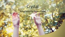  Presentation with effect - Presentation theme featuring believe hope - catching wishes instagram effect focus background and a mint green colored foreground