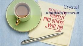  Presentation with personal development - Slide deck enhanced with believe-in-yourself-and-others background and a  colored foreground