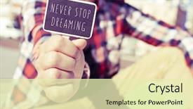  Presentation with believe - Cool new slides with believe self - closeup of a young skater backdrop and a soft green colored foreground