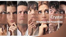  Presentation with thoughts - PPT theme having believe team - concentration and thoughts background and a coral colored foreground