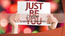  Presentation with believe - Theme with believe yourself - just be you card background and a coral colored foreground