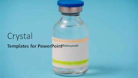  Presentation with medication - Presentation having belimumab-a-medication-used background and a light blue colored foreground