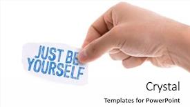  Presentation with self - Presentation design featuring belive self - piece of paper background and a white colored foreground