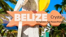  Presentation with welcome - Amazing PPT layouts having belize welcome sign with palm backdrop and a coral colored foreground