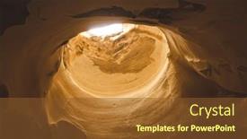  Presentation with caves - Cool new slides with bell-caves-interior-opening backdrop and a tawny brown colored foreground
