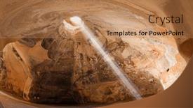  Presentation with cave - Presentation theme enhanced with bell-caves-quarries background and a coral colored foreground