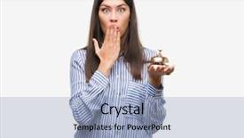  Presentation with hotel - Colorful theme enhanced with bell cover mouth with hand backdrop and a light blue colored foreground