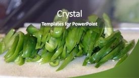  Presentation with pepper - Audience pleasing theme consisting of bell pepper in a resturant backdrop and a tawny brown colored foreground