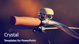  Presentation with vintage antique retro terrestrial globe - Slide deck having bell ringer on the hand background and a navy blue colored foreground