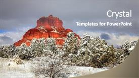 Presentation with arizona - Theme consisting of bell rock formation in sedona background and a gray colored foreground