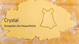  Presentation with cookie run - Amazing presentation design having bell shape in raw christmas backdrop and a yellow colored foreground