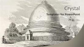  Presentation with tour - PPT layouts having bell-shaped pagoda in burma by unidentified author published on le tour du monde paris 1860 background and a lemonade colored foreground