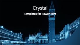  Presentation with historical buildings - Audience pleasing slide deck consisting of bell-tower-and-historical-buildings backdrop and a black colored foreground