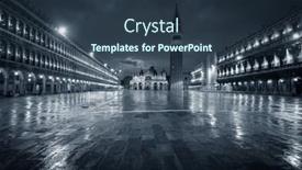  Presentation with historical buildings - Audience pleasing theme consisting of bell-tower-and-historical-buildings backdrop and a tawny brown colored foreground