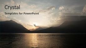  Presentation with sunset - Colorful slide set enhanced with bellagio - lake como sunset landscape lombardy backdrop and a soft green colored foreground