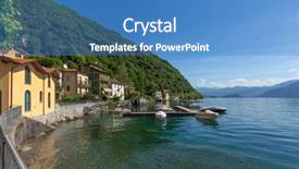  Presentation with sugarcane fields mountains landscape nature - PPT theme with bellagio - landscape on como lake background and a teal colored foreground