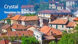  Presentation with aerial view of cape town - Slide deck enhanced with bellagio - panoramic view of cernobbio town background and a teal colored foreground