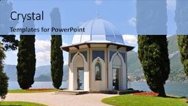  Presentation with villa - Amazing theme having bellagio - villa melzi at como lake backdrop and a  colored foreground