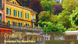  Presentation with italy - PPT theme consisting of bellagio-lombardy-como-lake-italy background and a tawny brown colored foreground