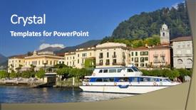  Presentation with independence italy - Colorful slide set enhanced with bellagio resort at como lake backdrop and a  colored foreground