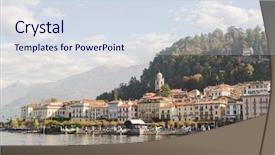  Presentation with dubai skyline on blue sky - Beautiful slides featuring bellagio skyline italy como lake backdrop and a sky blue colored foreground