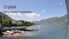  Presentation with italian - Amazing PPT theme having bellagio-town-at-the-famous backdrop and a light blue colored foreground