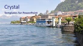  Presentation with italian language - Amazing PPT theme having bellagio town at the famous backdrop and a sky blue colored foreground