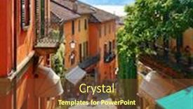  Presentation with paving - Amazing slides having bellagio-village-at-lake-como backdrop and a tawny brown colored foreground