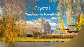  Presentation with usa - Theme having belle-isle-dertroit-michigan-usa background and a teal colored foreground