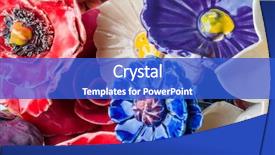  Presentation with floral abstract - Slide set enhanced with wedding bells - ceramic decorative flowers bouquet background and a cobalt blue colored foreground