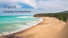  Presentation with australia melbourne - Cool new slides with bells-beach-is-located-approx backdrop and a light blue colored foreground