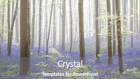  Presentation with light blue color - Slide set featuring bells in the foggy mist background and a gray colored foreground