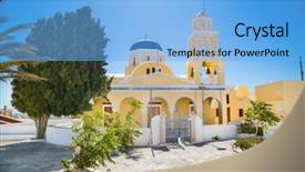  Presentation with church bells - Presentation having bells of ortodox church background and a light blue colored foreground