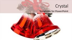  Presentation with red bow - Slide deck with bells with a red bow background and a lemonade colored foreground