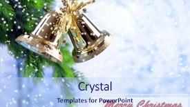  Presentation with decoration - Beautiful slide deck featuring christmas decoration on light background backdrop and a sky blue colored foreground