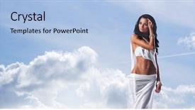  Presentation with ancient greece - Presentation theme featuring belly dance - beautiful collage with an ancient background and a light blue colored foreground