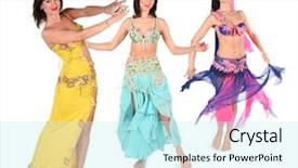  Presentation with brighter group - Colorful theme enhanced with belly dance - bellydance woman group backdrop and a  colored foreground
