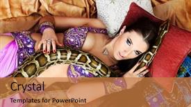  Presentation with python - Colorful theme enhanced with belly dance - shot of an oriental woman backdrop and a coral colored foreground