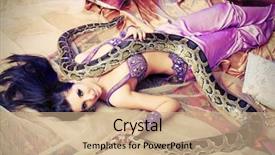  Presentation with python - Slide set consisting of belly dance - shot of an oriental woman background and a coral colored foreground